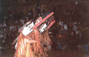 Dancers at the We Wai Kum Big House. Photo courtesy of Laich-Kwil-Tach Treaty Society