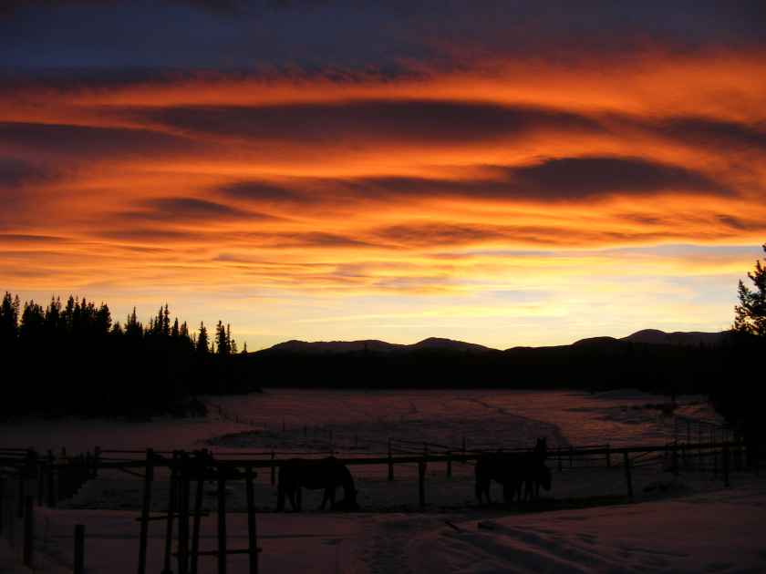 Ulkatcho territory at sunset. Photo by Ulkatcho Nation